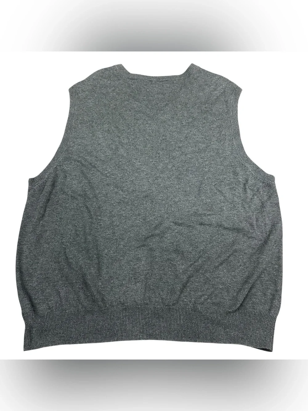 Bollé Golf Men’s Large Gray Cable Knit Sweater Vest V-Neck 100% Cotton